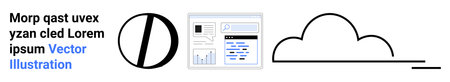 Data management, cloud storage, technology, analytics, online platforms, digital tools. Cloud shape,...