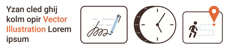 Time management, planning tools, organization, task tracking, efficiency, navigation. Pen with...