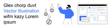 Financial planning, business growth, digital strategy, online tools, investment, management. A man...