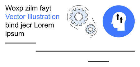 Innovation, problem solving, technology, progress, psychology, idea generation. Gears linked with a...