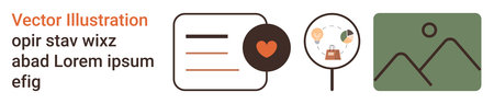 Content creation, social media, branding, digital marketing, data analytics, website design. Flat...