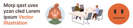 Corporate teamwork, facial expressions, communication, organizational culture, business strategy,...
