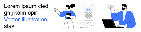 Office teamwork, technology, business tasks, remote work, collaboration, customer support. Two...