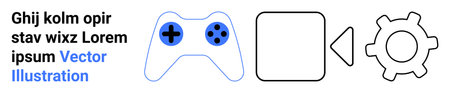 Gaming, user interfaces, software design, technology, controls, innovation. A game controller, gear...