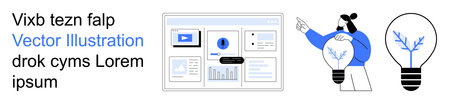 Business innovation, data analysis, creativity, educational content, teamwork, ideas generation. A...