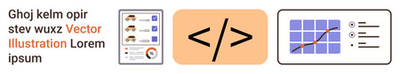Technology, programming, data analysis, coding, user interface, software development. Visual...