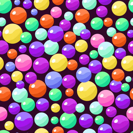 Seamless pattern with colorful bonbons candy balls. Vector original illustration.のイラスト素材