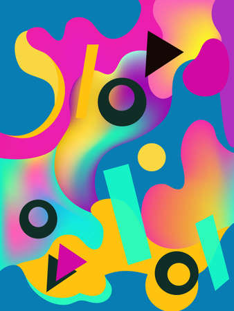 Modern abstract vector geometrical background. Rounds and triangles.のイラスト素材