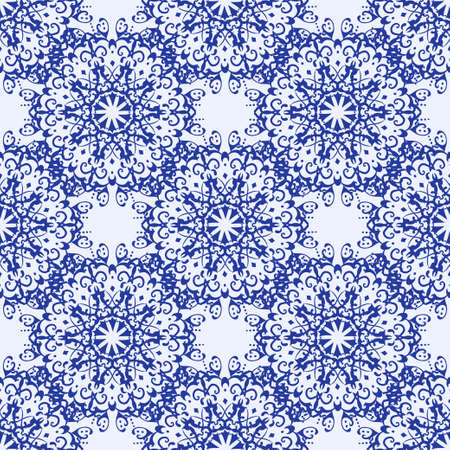 Seamless pattern with floral psychedelic floral and plant elements. Vector original illustrationのイラスト素材