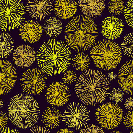 Seamless pattern with abstract floral structures and elements. Vector original illustration.のイラスト素材