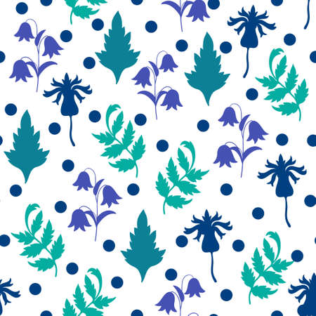 Seamless pattern with cute small flowers. Vector illustrationのイラスト素材