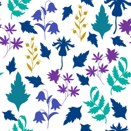 Seamless pattern with cute small flowers. Vector illustrationのイラスト素材