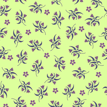 Seamless pattern with cute small flowers. Vector illustrationのイラスト素材