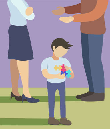 Autism awareness day. Vector illustrationのイラスト素材