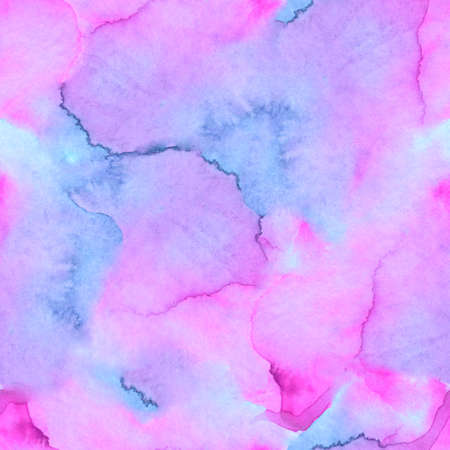 Seamless pattern with watercolor pastel abstract hand painted texture in blue and pink colors. High quality illustration.の写真素材