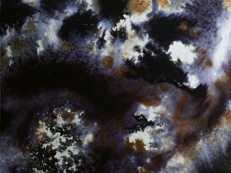 Black and gold abstract liquid ink texture with glittering sparkles, decorative background for design. High quality hand painted texture.の写真素材