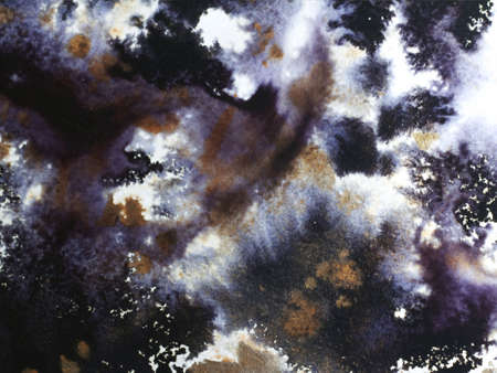 Black and gold abstract liquid ink texture with glittering sparkles, decorative background for design. High quality hand painted texture.の写真素材