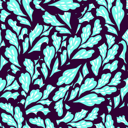 Elegance seamless pattern with plant organic psychedelic structures and elements. Vector illustrationのイラスト素材