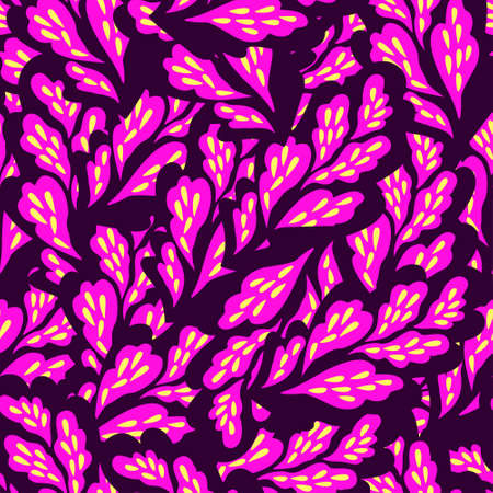 Elegance seamless pattern with plant organic psychedelic structures and elements. Vector illustrationのイラスト素材
