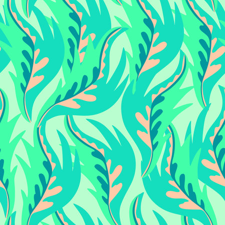 Colorful ornamental psychedelic pattern. Funky texture with colorful abstract organic shapes. Vector illustration.のイラスト素材