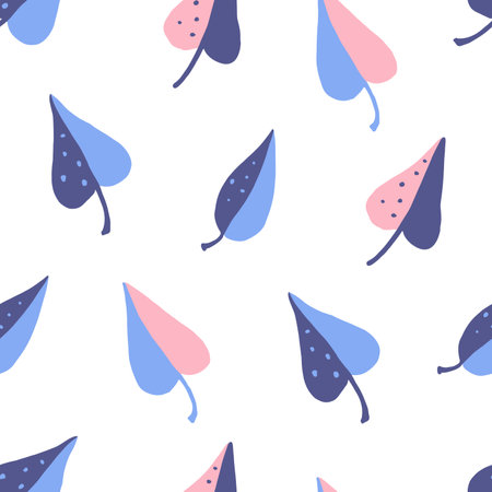 Minimalistic modern abstract floral seamless pattern in pastel colors. Vector illustrationのイラスト素材