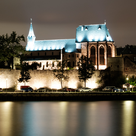 Medieval church in Frankfurtの写真素材