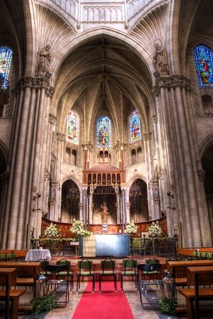 Inside of a Big Church in Europeのeditorial素材