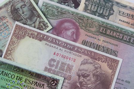 Old European Banknotes before the Euro Currency