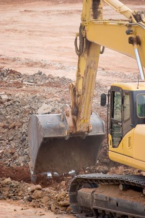 Tractor Excavatingの写真素材