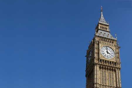 Close up of Big Ben in London, England.の写真素材