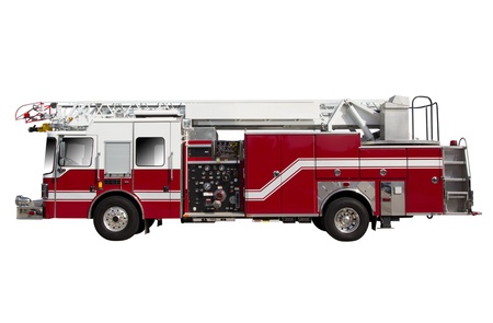 Red Fire Truck isolated on White