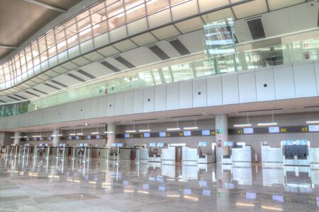VALENCIA, SPAIN - AUG 13: The new wing of the Valencia, Spain airport on August 13, 2012. The new...