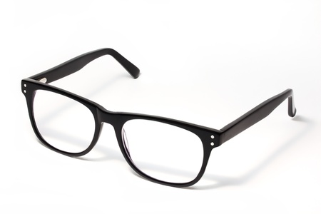 Black Eye Glasses Isolated on Whiteの写真素材