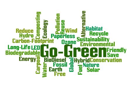 Go Green Word Cloudの写真素材