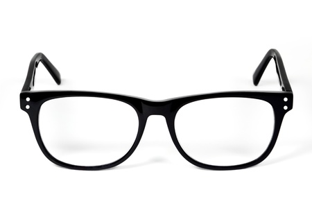 Black Eye Glasses Isolated on Whiteの写真素材