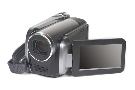 A video camera isolated on white backgroundの写真素材