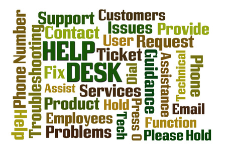 Help Desk word cloud on white backgroundの写真素材