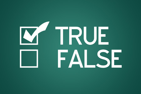 Questionnaire with two choices True False with True Checkedの写真素材