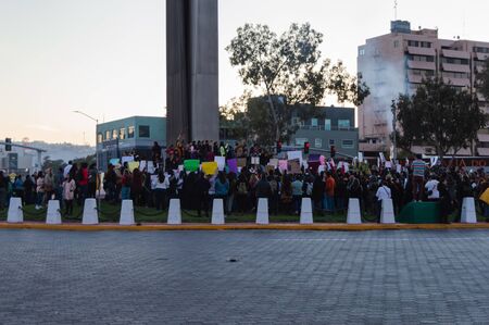 TIJUANA, MEXICO - 02/15/2020: Protest against feminicide in Mexicoのeditorial素材