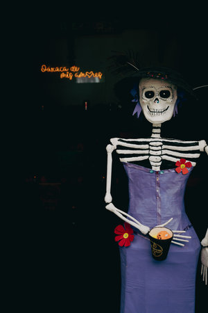 Day of the Dead Decorations in Oaxaca, Mexican Skeleton Models