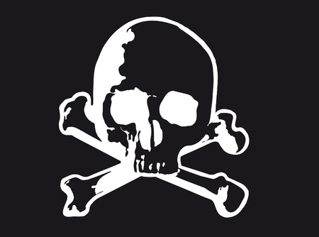 Vector illustration of Skull and cross bones (variant)のイラスト素材