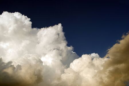 White clouds in a storm skyの写真素材
