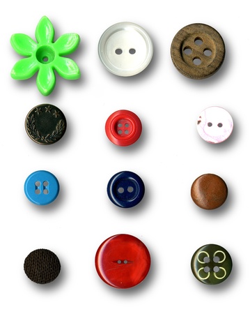 Image of buttons series on white backgroundの写真素材