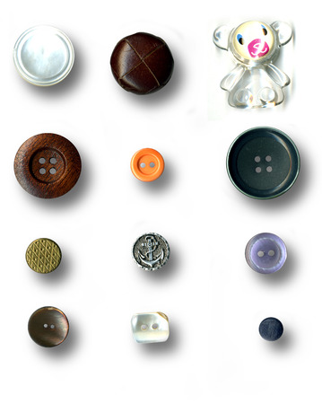 Image of buttons series on white backgroundの写真素材