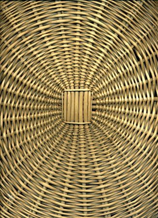 Closeup detail of a wicker basket weavingの写真素材