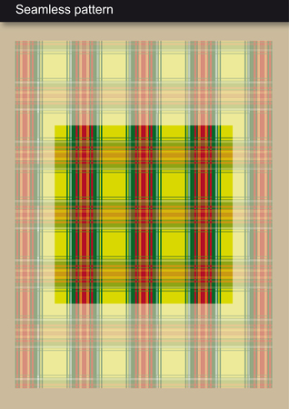 Seamless Pattern - Green Tartan Scottish-inspired designのイラスト素材