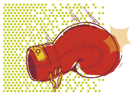 Illustration of resting glove on dotted backgroundのイラスト素材