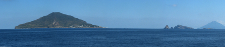 Panoramic shot of Panarea Island  - Messina - Sicily - Italyの写真素材