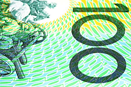 Close-up of an Australian One Hundred Dollar Note.の写真素材