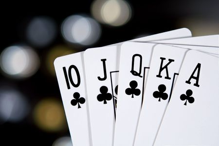 A royal flush, club suit.